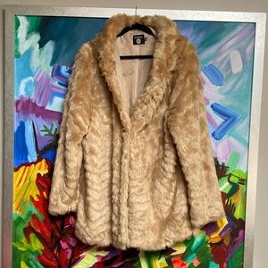 Tan fur coat